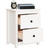 vidaXL Bedside Cabinet White 50x35x61.5 cm Solid Wood Pine