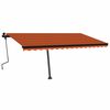 vidaXL Freestanding Manual Retractable Awning 450x350 cm Orange/Brown