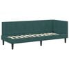 vidaXL Corner Bed Frame Dark Green 80 cm x 200 cm Velvet