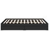 vidaXL Bed Frame with Drawers without Mattress Black 140x200 cm