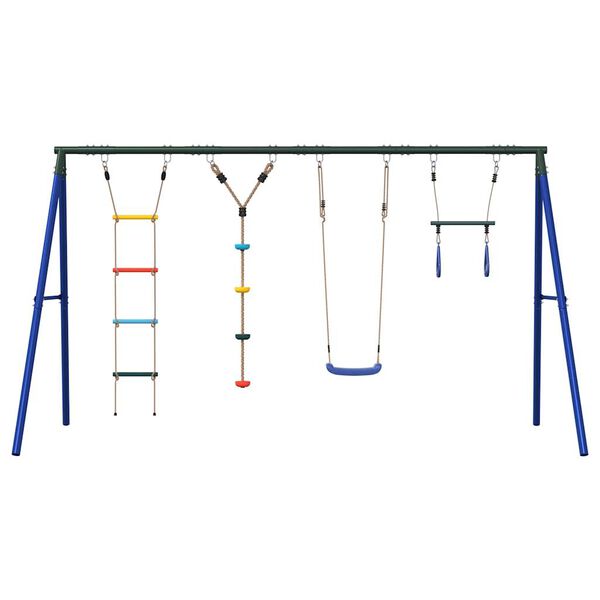 vidaXL Outdoor Swing Set with Swing. Trapeze. Ladder. Disc Swing