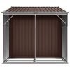 vidaXL Garden Shed Brown 277x192.5x179 cm Galvanised Steel