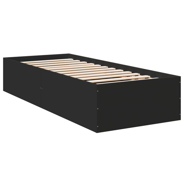 vidaXL Bed Frame without Mattress Black 90x200 cm