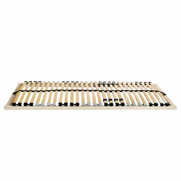 vidaXL Slatted Bed Base Brown 140 x 190 cm Solid Beech Wood