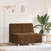 vidaXL Modular Sofa Unit Armless 2 pcs Brown 55 x 74 x 82 cm