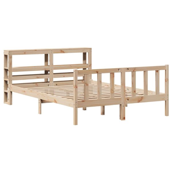 vidaXL Bed Frame without Mattress 140x200 cm Solid Wood Pine