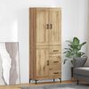 vidaXL Highboard with Drawer 2 pcs Artisan Oak Engineered Wood