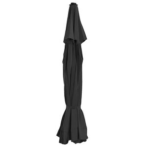 vidaXL Replacement Fabric for Outdoor Parasol Black 515 cm