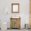 Reclaimed Solid Wood Bathroom Vanity Cabinet Set with Mirror