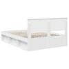 vidaXL Bed Frame with Headboard White 140 x 190 cm Solid Pine Wood