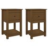 vidaXL Bedside Cabinets 2 pcs Honey Brown 40x35x61.5cm Solid Wood Pine