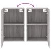 vidaXL TV Wall Cabinets 2 pcs Grey Sonoma 40.5x30x60 cm Engineered Wood