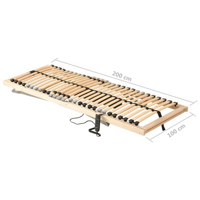 vidaXL Electrical Slatted Bed Base with 28 Slats 7 Zones 100x200 cm