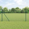 vidaXL Fence Post Green 10 x 1.4 m (16 x 16 mm mesh) Steel and PVC
