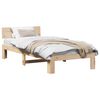 vidaXL Bed Frame with Headboard Natural 75 x 190 cm Solid Pine Wood