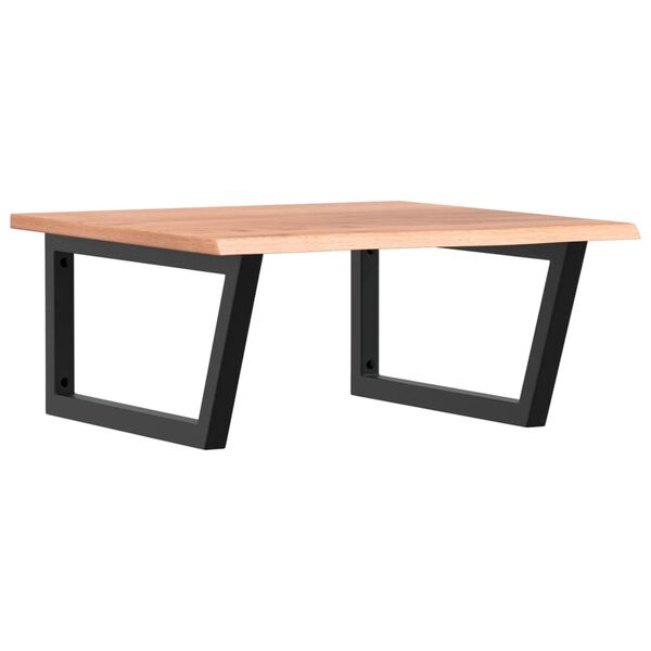 vidaXL Basin Shelf Wall Mounted Steel and Solid Wood Oak