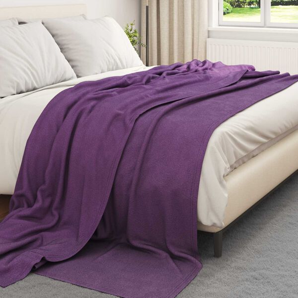 vidaXL Throw Blankets 24 pcs Purple 240 x 220 cm Fleece