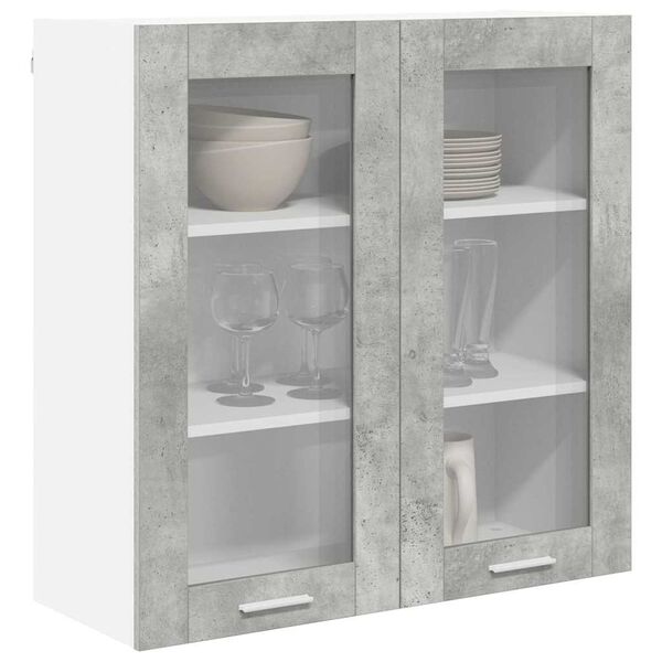 vidaXL Hanging Cabinet Concrete Grey 80 x 31 x 80 cm Engineered Wood