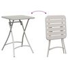 vidaXL Garden Table Folding Beige 55 x 55 x 73 cm Powder-coated Steel