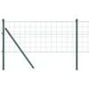 vidaXL Euro Fence Ground Fix 50 x 0.6 m PVC-Coated Steel Green Mesh