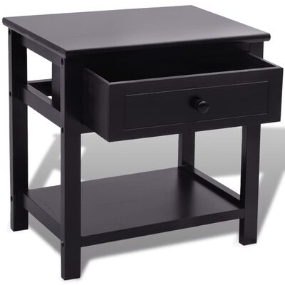 vidaXL Bedside Cabinets 2 pcs Wood Black