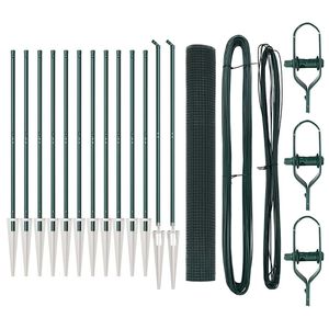 vidaXL Fence Post Green 25 x 1.2 m (16 x 16 mm mesh) Steel and PVC