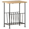 vidaXL Magazine Rack | Black and brown
