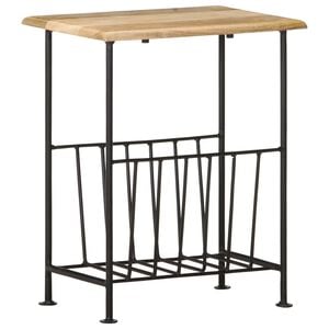 vidaXL Magazine Rack | Black and brown