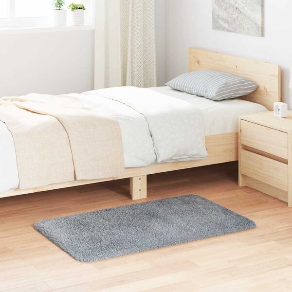 vidaXL Shaggy Rug High Pile NAVARRA Light Grey 60x100 cm Polyester