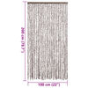 vidaXL Fly Curtain Taupe and White 100x200 cm Chenille