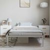 vidaXL Metal Bed Frame without Mattress White 100x190cm