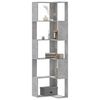 vidaXL Corner Bookcase 5-Tier Concrete Grey 50x50x179 cm Engineered Wood