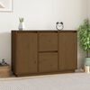 vidaXL Sideboard Honey Brown 111x34x75 cm Solid Wood Pine
