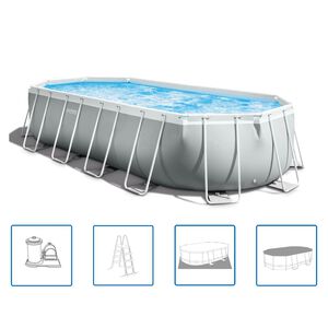 Intex Prism Frame Swimming Pool Set Oval 610x305x122 cm 26798GN