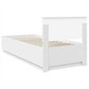 vidaXL Bed Frame with Headboard White 100 x 200 cm Engineered Wood