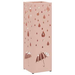 vidaXL Umbrella Stand Pink 15.5 x 15.5 x 49 cm Metal