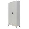 vidaXL Office Cabinet with 2 Doors Steel 90x40x180cm Grey