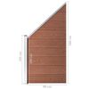 vidaXL WPC Fence Set 3 Square + 1 Slanted 619x186 cm Brown