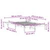 vidaXL Bed Frame with Side Tables Natural 140 x 210 cm Solid Pine Wood