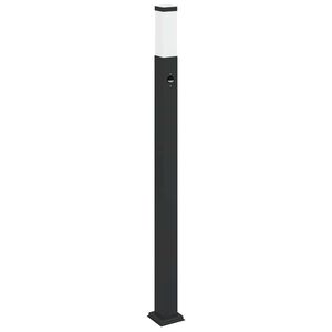 vidaXL Bollard Light with Sensor 110 cm Black IP44