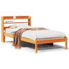 vidaXL Bed Frame with Headboard without Mattress Wax Brown 75x190 cm Small Single