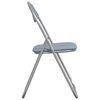 vidaXL Folding Chair 2 pcs Grey 48 x 43.5 x 81 cm Faux Leather