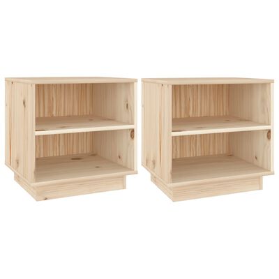 vidaXL Bedside Cabinets 2 pcs 40x34x40 cm Solid Wood Pine