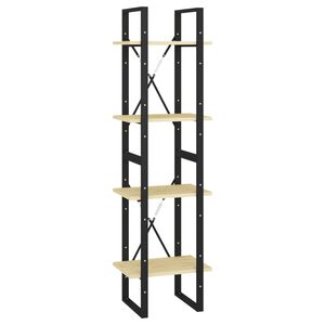 vidaXL 4-Tier Book Cabinet 40x30x140 cm Solid Pine Wood