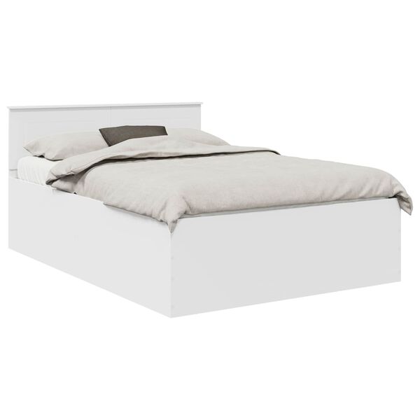 vidaXL Bed Frame with Headboard White 160 x 200 cm Engineered Wood