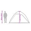 vidaXL Family Tent Dome 6-Person Grey Waterproof