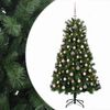vidaXL Artificial Hinged Christmas Tree with Baubles 150 cm 150 LEDs