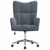 vidaXL Relaxing Chair with Wheel Dark Grey 69 x 61.5 x 102 cm Velvet