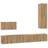 vidaXL Wall TV Cabinet Wall-mounted 4 pcs Artisan Oak Engineered Wood