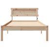 vidaXL Bed Frame with Headboard Brown 100 x 200 cm Solid Pine Wood